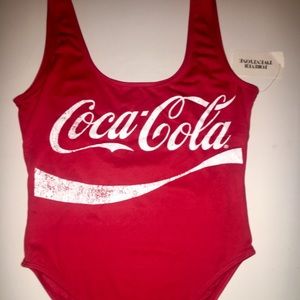 NWT Coca-Cola logo red bodysuit